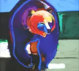 John Nieto, Grizzly Power, giclee print on canvas