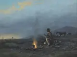 Donald M. Yena, The Stronger, oil on canvas