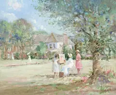 Lou Gordon, The Artist, oil on canvas