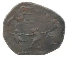 Cast for James McDonald by Una Hanbury, Patinated bronze relief plaque, sold Dec 2025