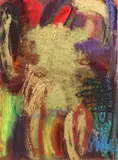 Bettie Ward, Abstract Expressionist Composition, oil and pastel on paper