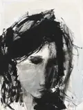 Gino Hollander, Abstract Expressionist Portrait of a Woman, oil on canvas
