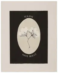 Malinda Beeman, Texas Week Print, screenprint on black paper