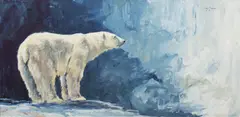 Tony Herman, Polar Bear, oil on Masonite