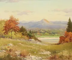 Robert William Wood, Autumn Landscape, oil on canvas
