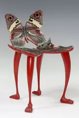 Pedro Friedeberg, Silla Mariposa (Butterfly Chair), Carved wood miniature sculpture