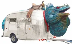 Bob Wade, Iguanamobile, 1995, Mixed media vehicular sculpture