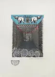 Pedro Friedeberg, Dos Elefantes (Two Elephants), limited edition aquatint engraving on paper