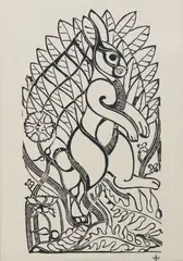 Walter Inglis Anderson, Rabbit - Buck, silkscreen print on paper