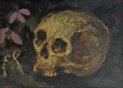 Michael Frary, The Skull, oil on board