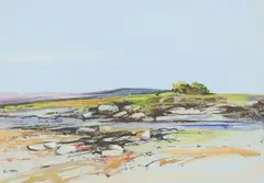 William Llewellyn Hoey, Creek Rocks, gouache on paper