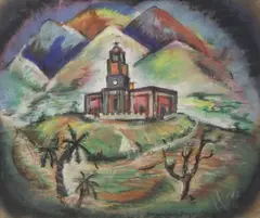 Margaret Webb Dreyer, women who have helped shape the history of Texas, pastel drawing on paper