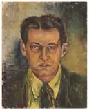 Martin Dreyer, Self Portrait, oil on canvasboard