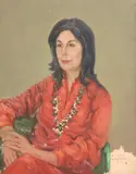 Rodriguez D. Candhales, Portrait of Margaret Webb Dreyer, oil on canvas