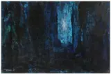 Leonardo M. Nierman, Abstract in Blue, painting on board