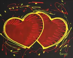 Hearts of Hope by Michael Godard, acrylic on canvas, sold Oct 2024