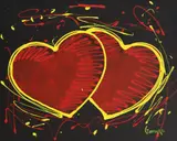 Michael Godard, Hearts of Hope, acrylic on canvas