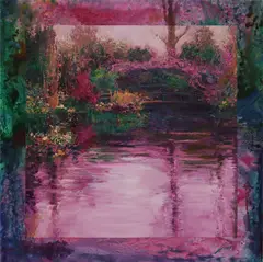 Pep Suari, The Japanese Bridge, acrylic on canvas