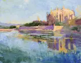 David Gamero Triay, Catedral Gotica de Palma de Mallorca, oil on canvas