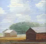 Will Klemm, Two Houses, oil on board