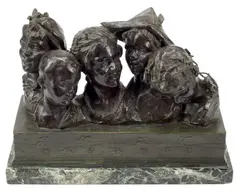Juan Clara, Murmure, Patinated bronze sculpture