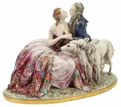 Guido Cacciapuoti, Untitled, Italian painted ceramic sculpture