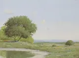 Jerry Ruthven, Hill Country Landscape with Wildflowers, oil on canvas