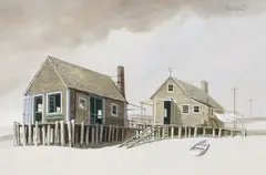 Richard Whorf, Nobody Ever Thought They'd Get Harmed, gouache painting on board