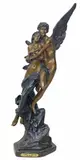 Henri Godet, Cupid and Psyche, Patinated bronze sculpture
