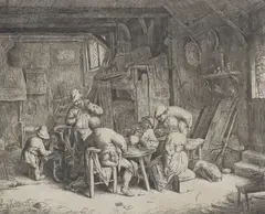 Adriaen van Ostade, The Breakfast, etching on paper