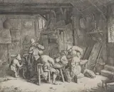 Adriaen van Ostade, The Breakfast, etching on paper