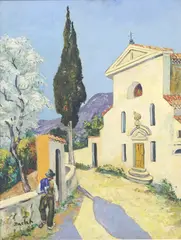 Élisée Maclet, The Church, oil on board