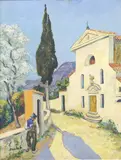 Élisée Maclet, The Church, oil on board
