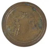 Pompeo Coppini, Liberty, Patinated bronze relief plaque