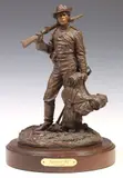 Ronald F. Tunison, Dismounted Reb, Cold cast resin bronze sculpture
