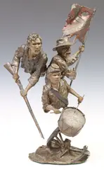 Mark Hopkins, Sons and Brothers, Patinated bronze sculpture