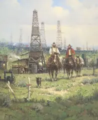 Bedrolls and Dreams by G. Harvey, giclee on canvas, sold Jul 2024