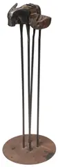 Thomas Molesworth, Burro, c. 1938, Patinated wrought iron sculptural ashtray