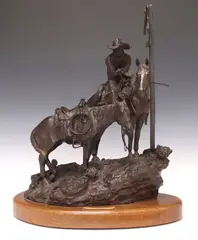 G. Harvey, The Homecoming, Patinated bronze sculpture