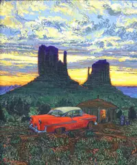 Redwing Nez, Monument Valley, acrylic on canvas