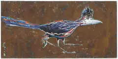 Darin Wood, Road Runner, mixed media on canvas