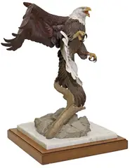 Bill Mcglaun, Bald Eagle, Cold-painted bronze sculpture