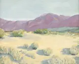 Desert & Mountains by Ernest Martin Hennings, oil painting on board, sold Jul 2024