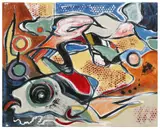 Darin Wood, Euglena, mixed media on canvas
