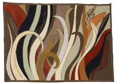 Helen Webber, Grassland, Fabric collage tapestry