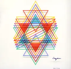 Star of David by Yaacov Agam, 1980, , Mixed media on plastic, sold Jul 2024
