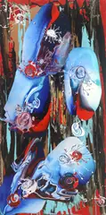 Three Deep Breaths by Petronella Greer, acrylic on stretched canvas, sold Jul 2024