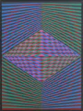 William White Leete, Optical Composition, acrylic on Masonite