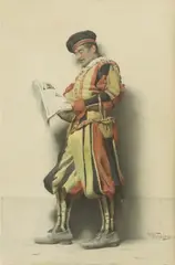 Pontifical Swiss Guard by Vittorio Baldancoli, watercolor painting on paper, sold Jun 2024