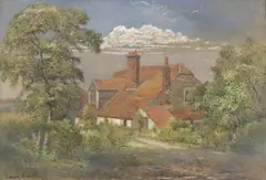 Leeson Rowbotham, A House in the Country, watercolor and gouache painting on paper